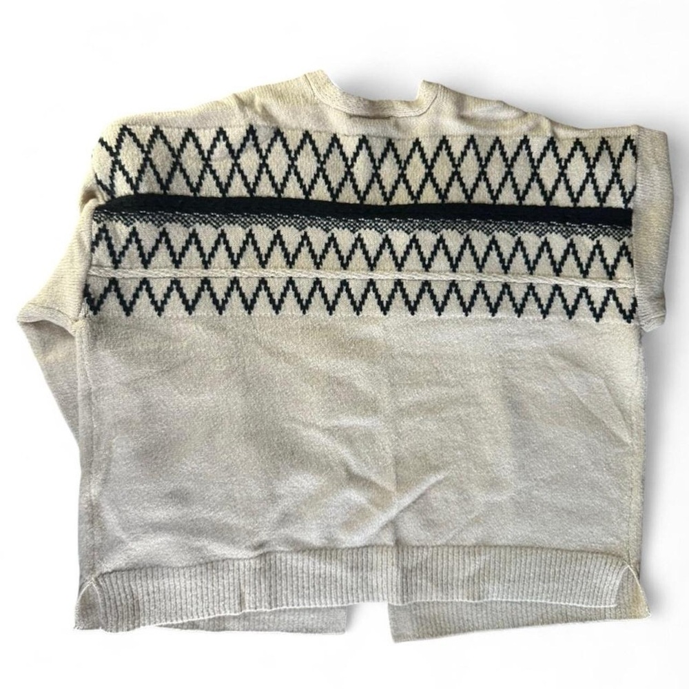 Layne Bryant Cream and Black Knit Cardigan Size 22/24 - Picture 4 of 4